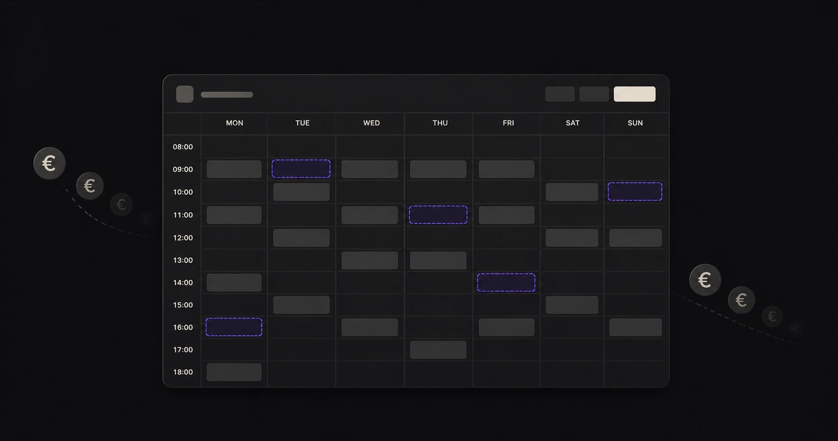 Service business calendar showing hidden revenue loss from missed appointments
