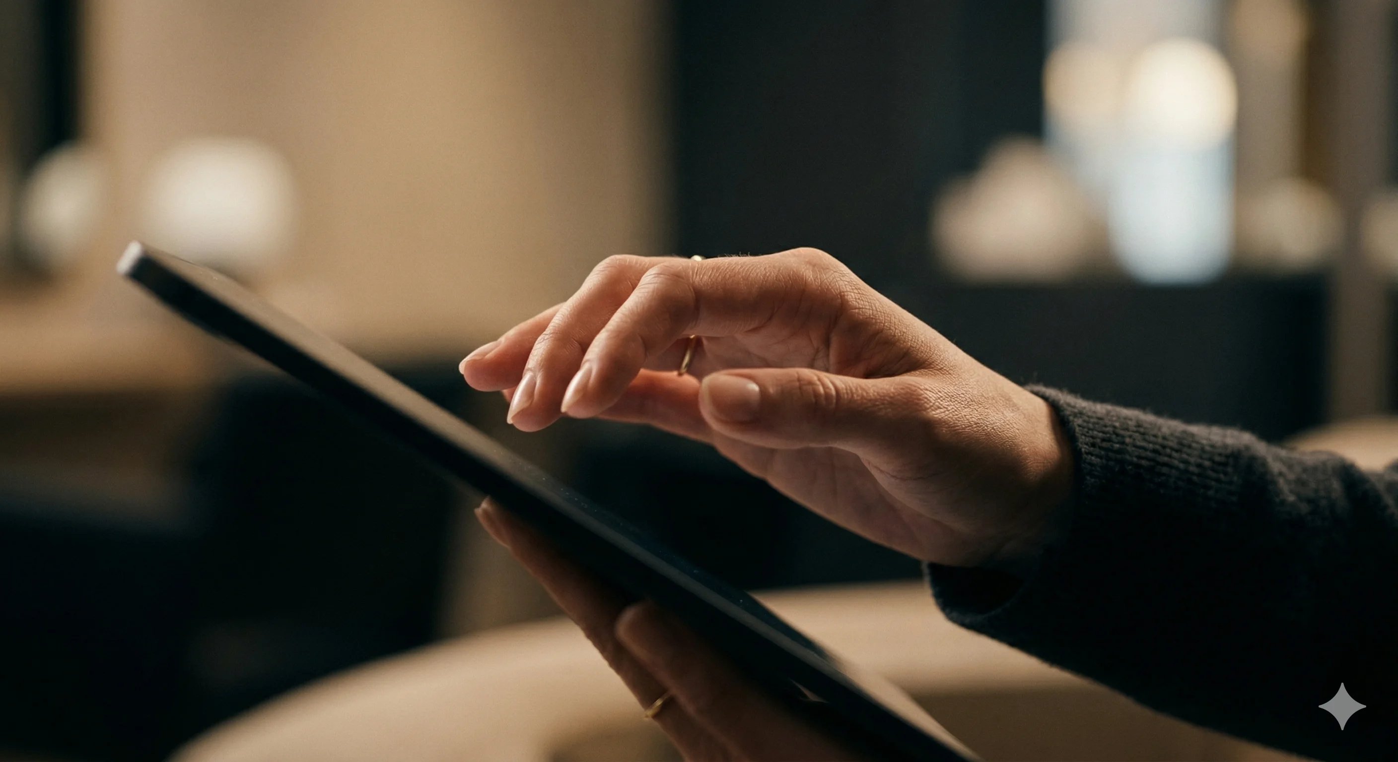 Small business owner checking their Bookify calendar on a tablet